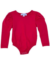 Puff Long Sleeve Leotard | Red