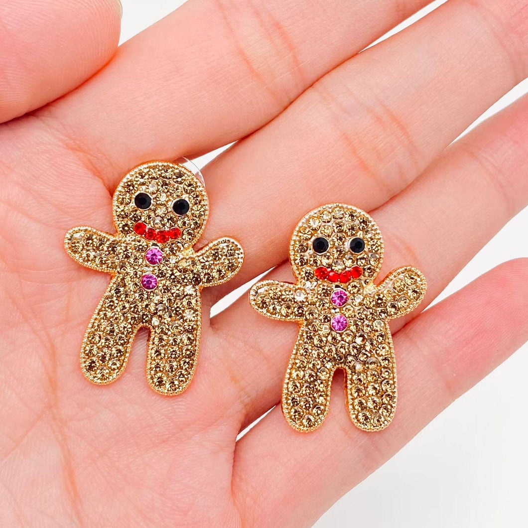 Gingerbread Man Stud Earrings