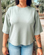 Scuba Drop Shoulder Tee | Sage