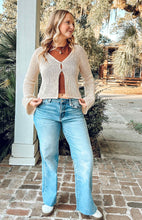 Knit Open Front Cardigan | Natural