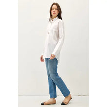 Classic Cotton Button Top | White