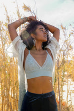 picture one girl wearing Lace Longline Seamless Bralette