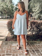 Summer Striped Bow Dress | Blue