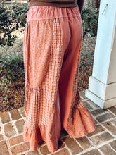 Patchwork Mixed Wide Leg | Dark Mauve