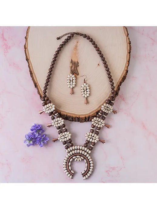 Squash Blossom Necklace | Cooper/Ivory