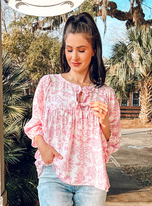 Peony Wave Top | Blush