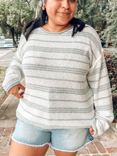 Textured Stripe Sweater | Dusty Sage