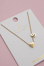 Heart Love Initial Necklace