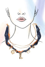 Boot Scarf Necklace Layered