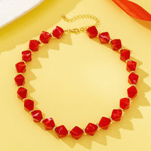 Faceted Resin Briolette Necklaces | Blush