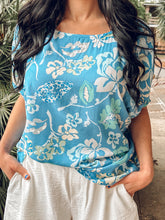 Coastal Bloom Top | Blue