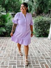 Mia Mineral Wash Dress | Lavender