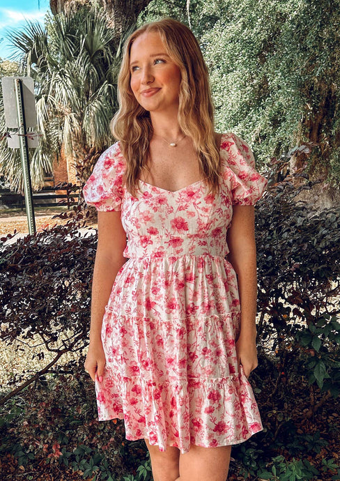 Pretty In Floral Dress | Pink