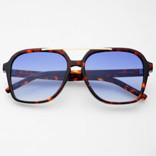 Spencer Unisex Aviator Sunglasses: Tortoise / Blue