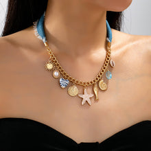 Sealife Denim Boho Necklace