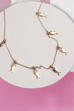 Delicate Fish Charm Necklace| Gold