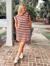 Striped Mini Cap Sleeve Dress | Spice