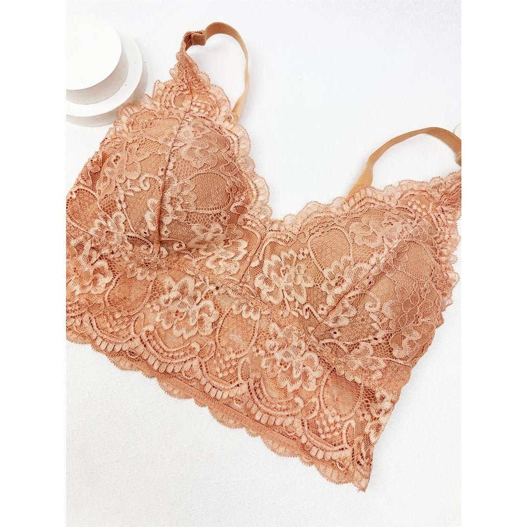 Floral Lace Bralette | Cafe