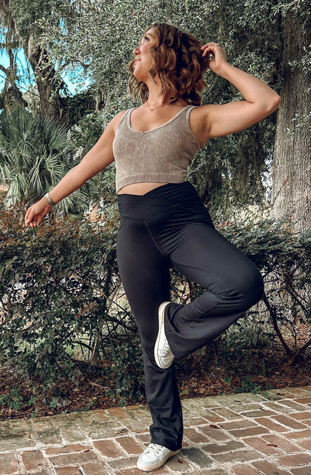 Flared Buttery Soft Legging | Black