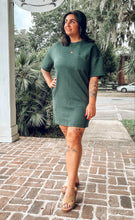 Quilted Shift Dress | Green