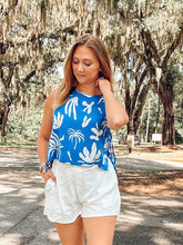 Resort Printed Top | Royal Blue