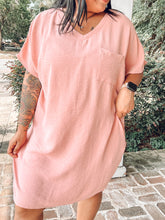 Airflow VNeck Tee Dress | Rose