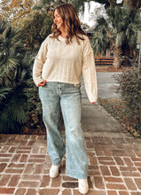 Textured Mock Sweater | Cream