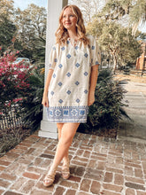 Embroidered Linen Dress | Cream