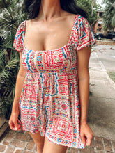 Floral Boho Romper | Cream Multi