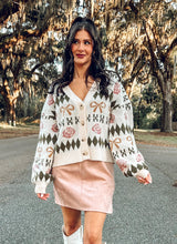 Wrapped Floral Bow Cardigan