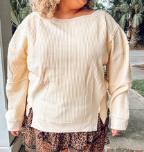 Boat Neck Waffle Knit Top | Butter Yellow