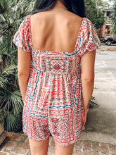 Floral Boho Romper | Cream Multi