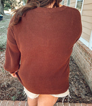 Falling Raw Knit Plus Top | Chocolate
