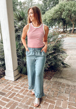 June Denim Ruffle Pant
