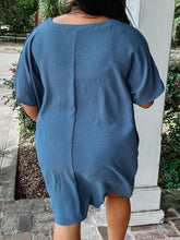 Airflow VNeck Tee Dress | Dusty Blue