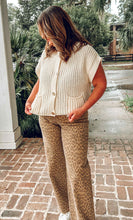 Oversize Button Down Vest | Cream