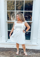 Eyelet Smocked Cotton Dress | White
