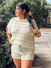 Coastie Striped Knit Set | Yellow/Blue