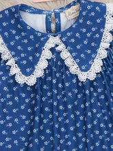 Lace Bloom Floral Collar Dress