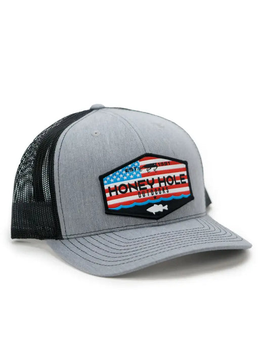 Picture 1 of men's hat America Honey Hole Snapback | Grey