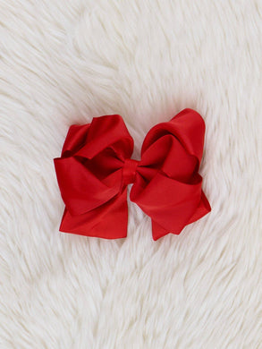 Double Layer Bow 5 Inch | Red