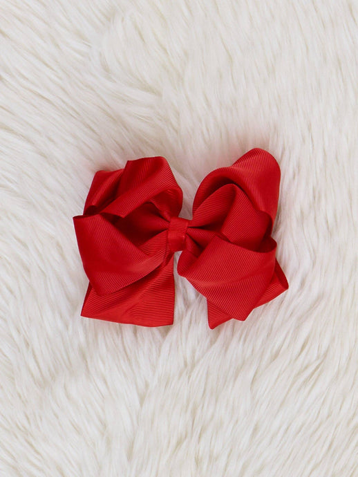 Double Layer Bow 5 Inch | Red