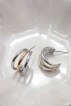 Mixed Metals Huggie Hoop