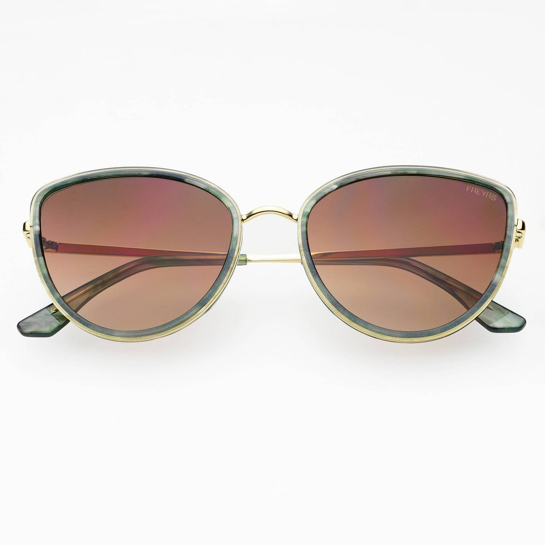 Luna Acetate Cat Eye Sunglasses  | Emerald Green
