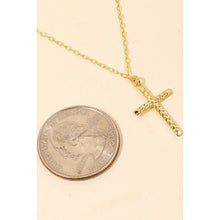 Dainty Chain Cross Necklace | Gold