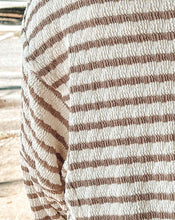 Wait Striped Dolman Top | Taupe