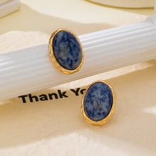 Sodlite Marble Stone Stud Earrings