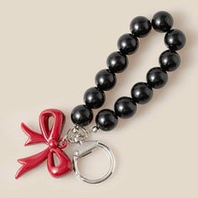 Red Bow Charm Beaded Bag Chain