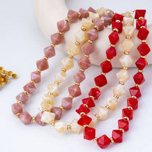 Faceted Resin Briolette Necklaces | Blush