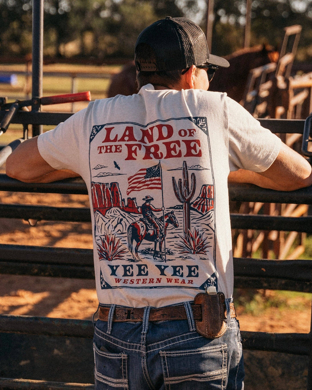 Land of the Free Tee | White